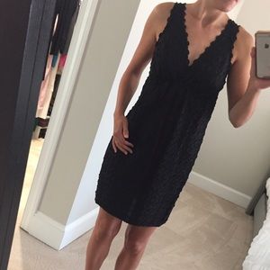 Max Studio LBD with circle detailing.