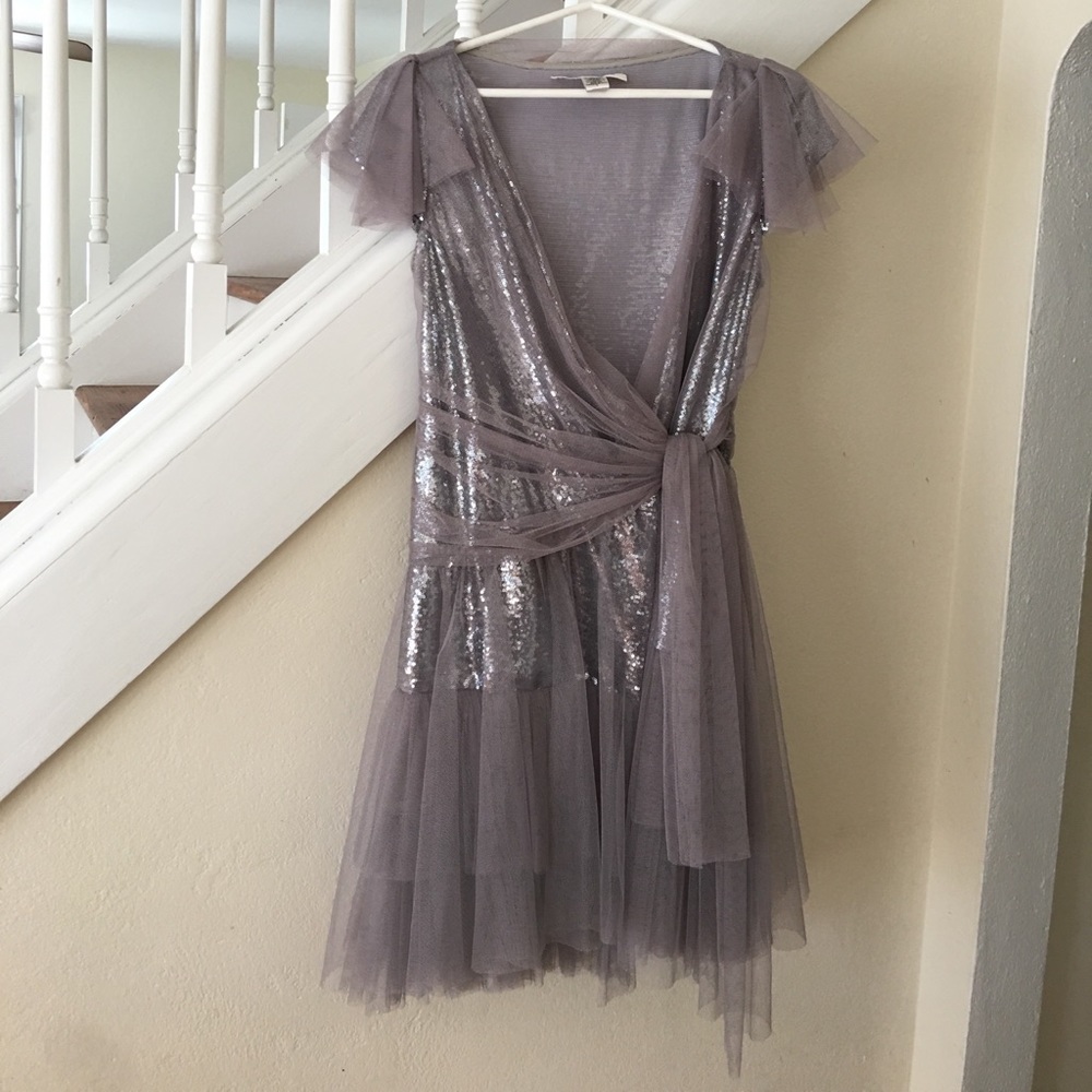 Diane von Furstenberg silver/grey dress.