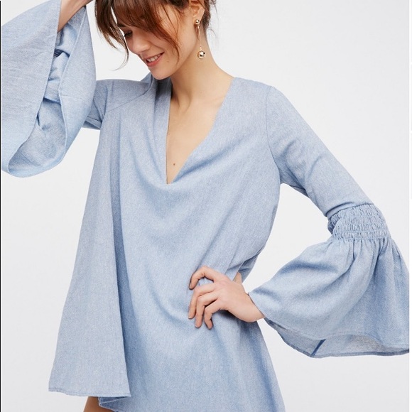 Free People Dresses & Skirts - FREE PEOPLE- Chambray Mini Dress Romper