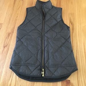 J. Crew grey zip up vest