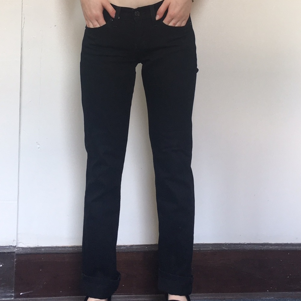 Levi Straight Leg Black Jeans