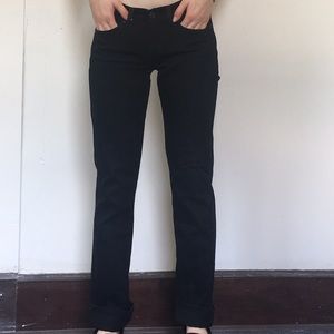 Levi Straight Leg Black Jeans