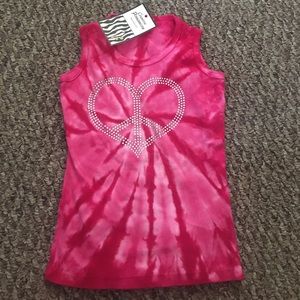 NWT, kids 2T (small), pink tie rhinestones