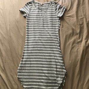 Grey Striped Dress