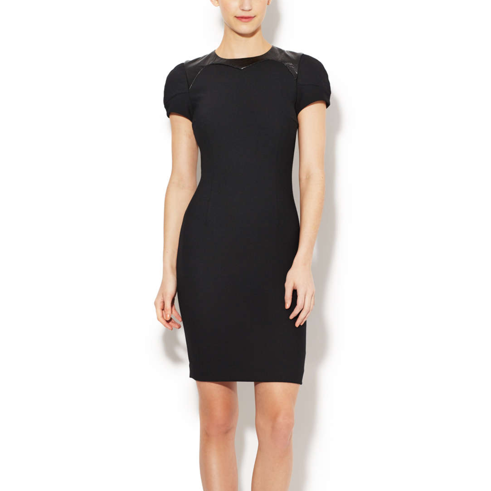 L'Agence Quilted Shoulder Dress