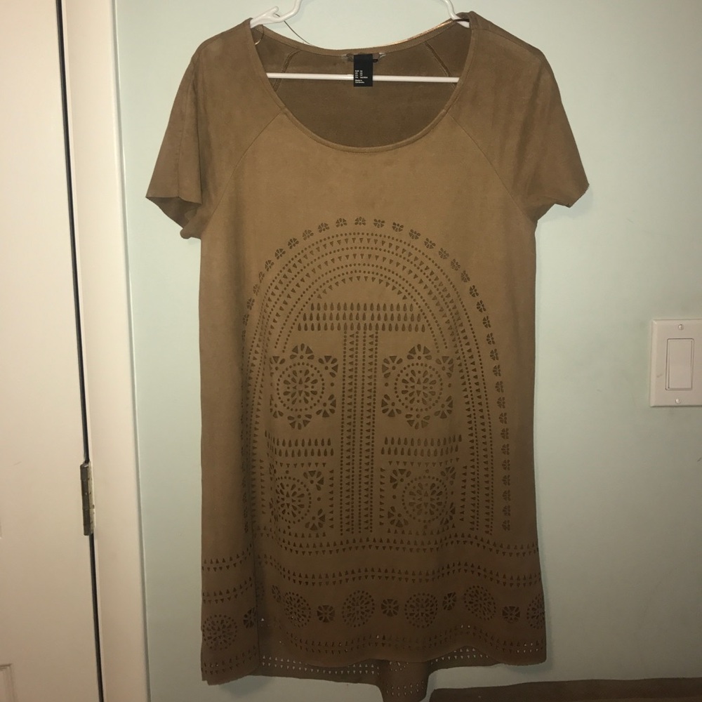 h&m suede dress