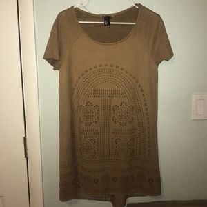 h&m suede dress