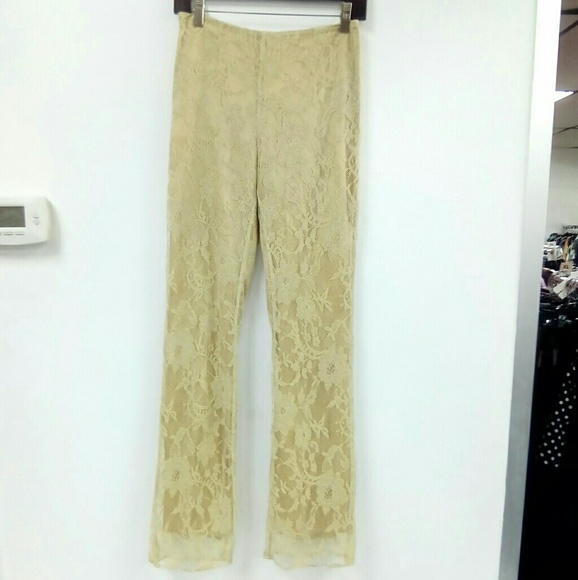 Maxou Gold Foil Lace Pant Sz. 2 - Picture 1 of 3