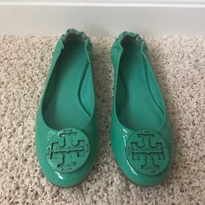 Turquoise Tory Burch flats