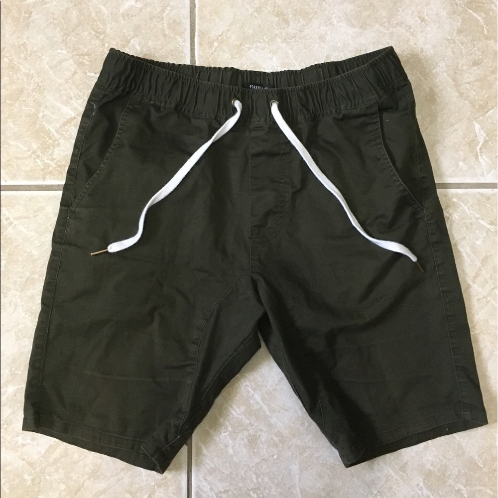 Forever 21 Mens Military Green Shorts