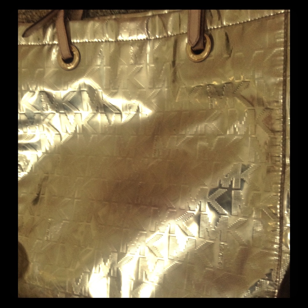 Gold Michael Kors tote