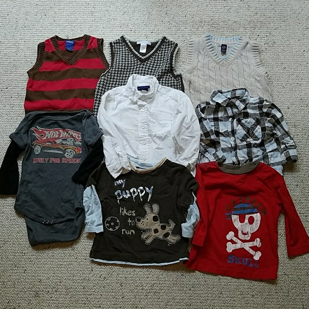 Bundle 8pcs of 18-24months Vest, long sleeves tops