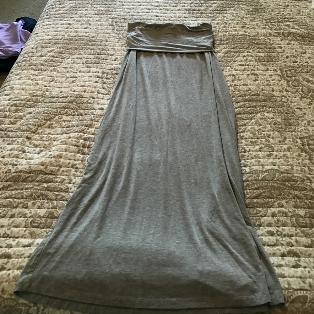 Gray maxi skirt