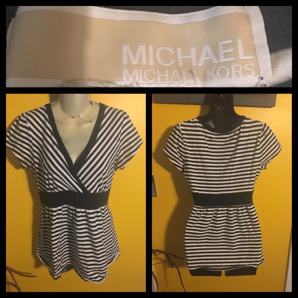 Michael Kors striped tunic tee