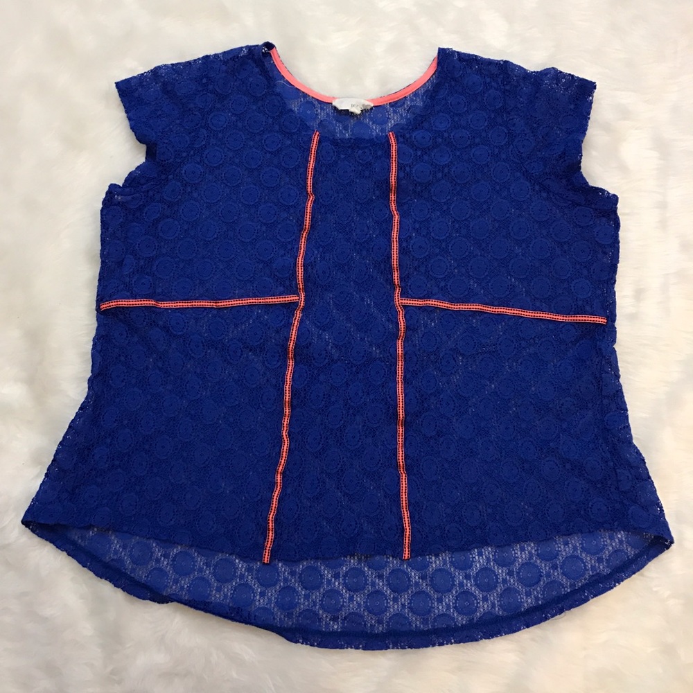 Dept 222 plus size blue lace top