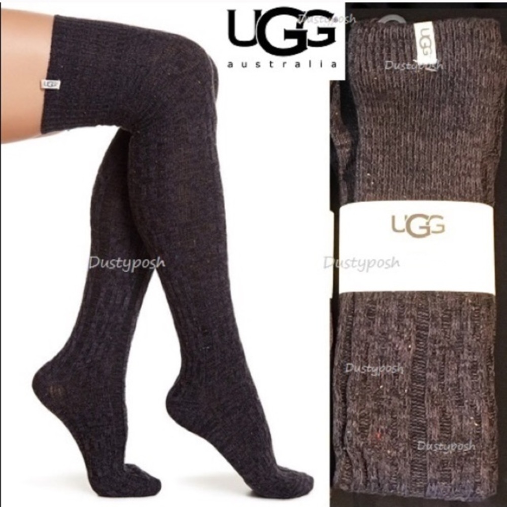 UGG Cable Knit Over The Knee Socks Thigh High Boot - Picture 2 of 5