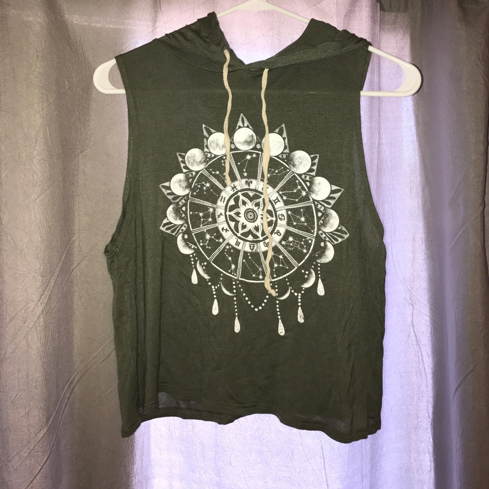Really cute horoscope tank top with hoodie!
