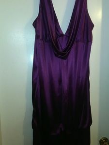 Purple Satin Party Dress