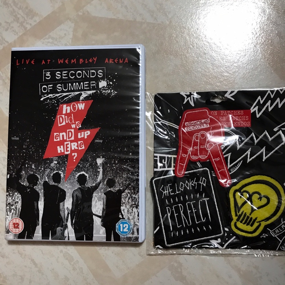 5 SECONDS OF SUMMER BUNDLE! DVD & PATCHES
