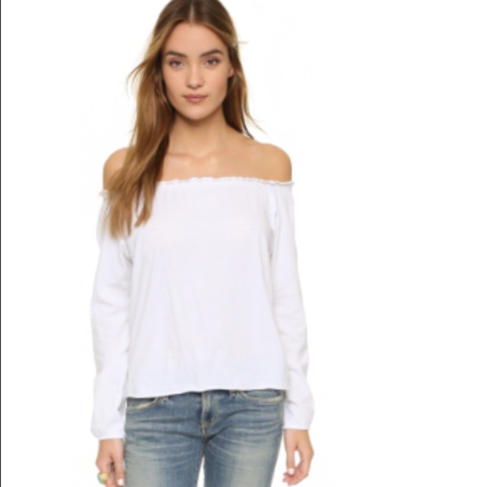 Chaser off the shoulder peasant blouse