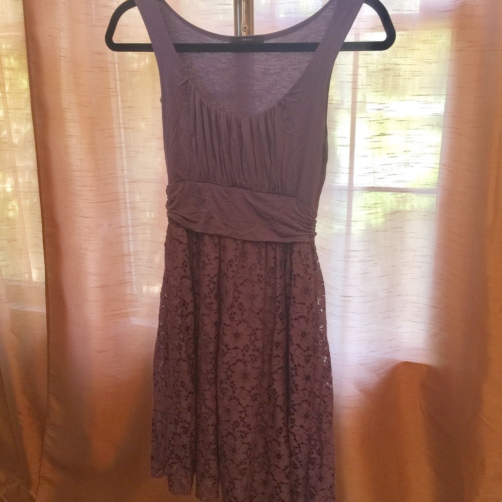 Purple Lace Bottom Dress