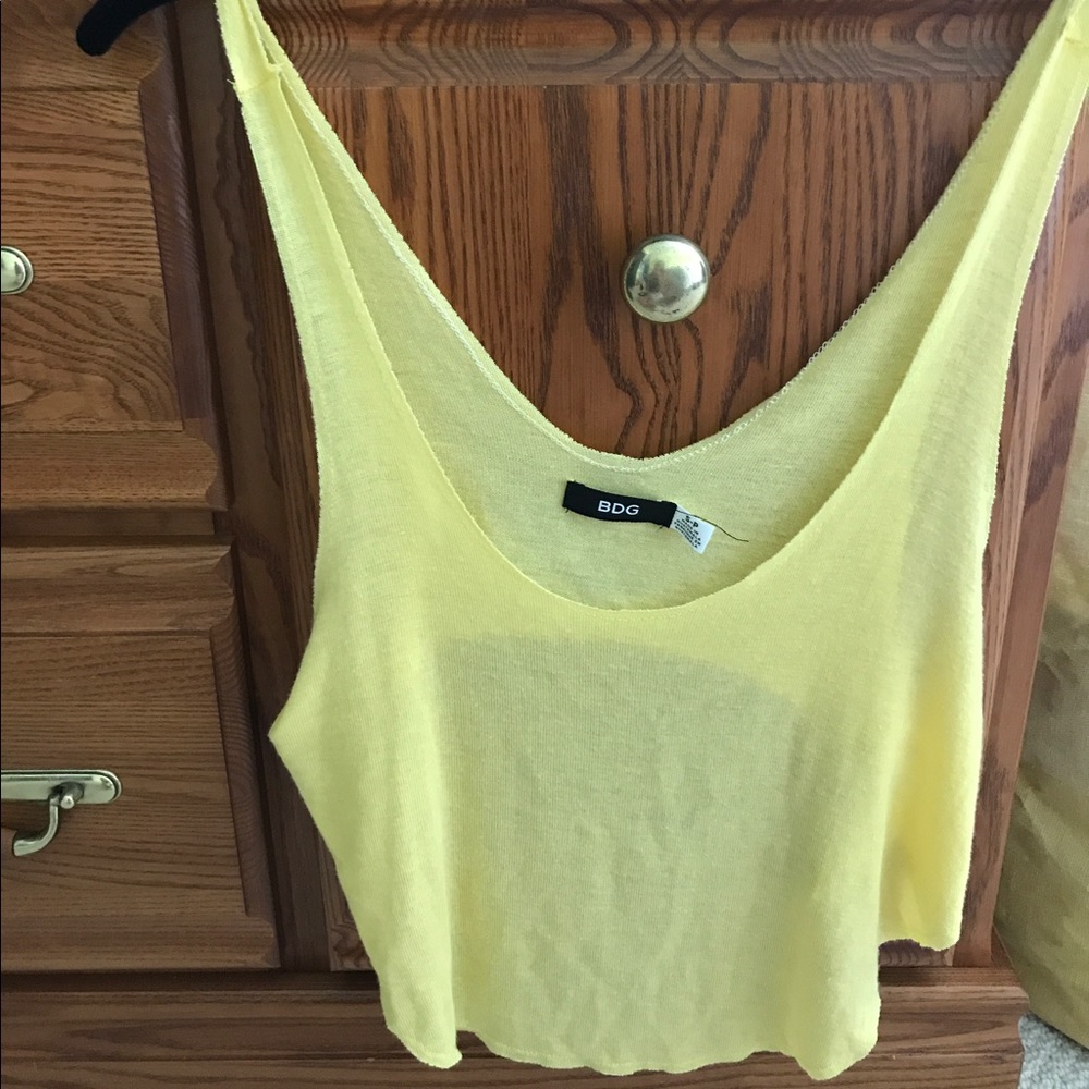 Yellow crop top