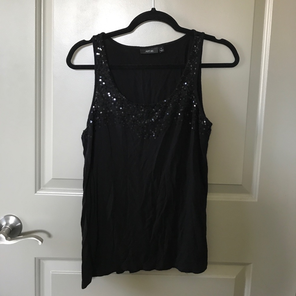 Sequin black tank top!