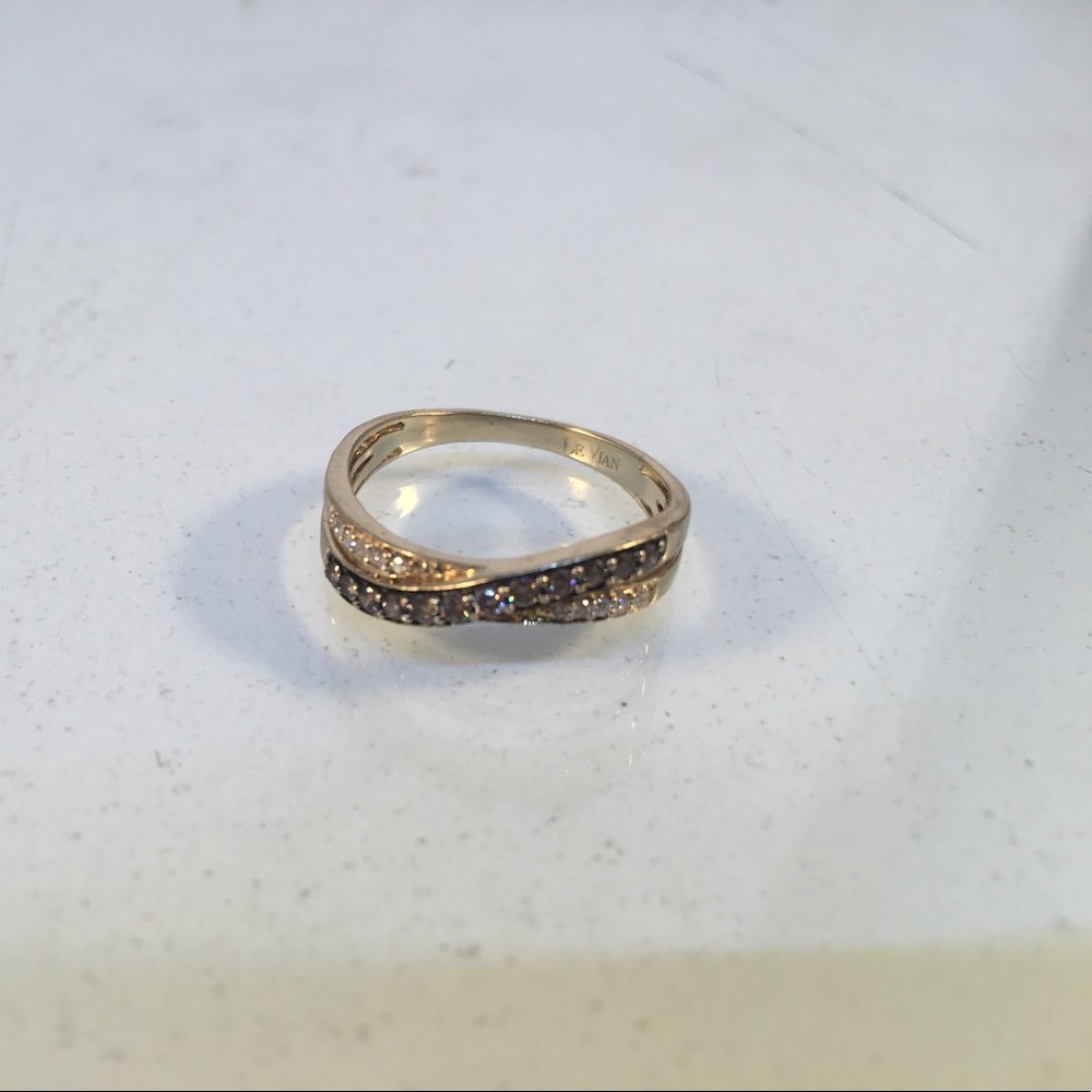 Levian Yellow Gold Chocolate &Vanilla Diamond Ring