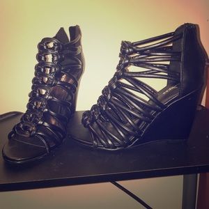 Black express wedges. New never worn.