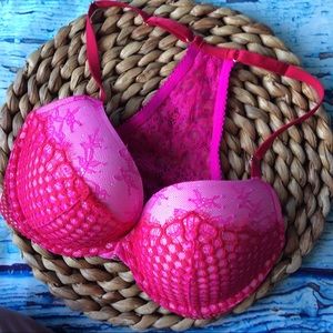 VS Very Sexy Push-Up Racer Back Pink Red 32DD