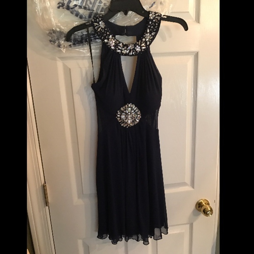Navy short formal dress