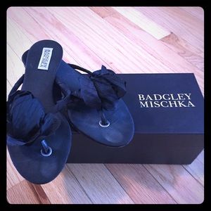 Badgkey Mischka Isabel Rosette Sandals