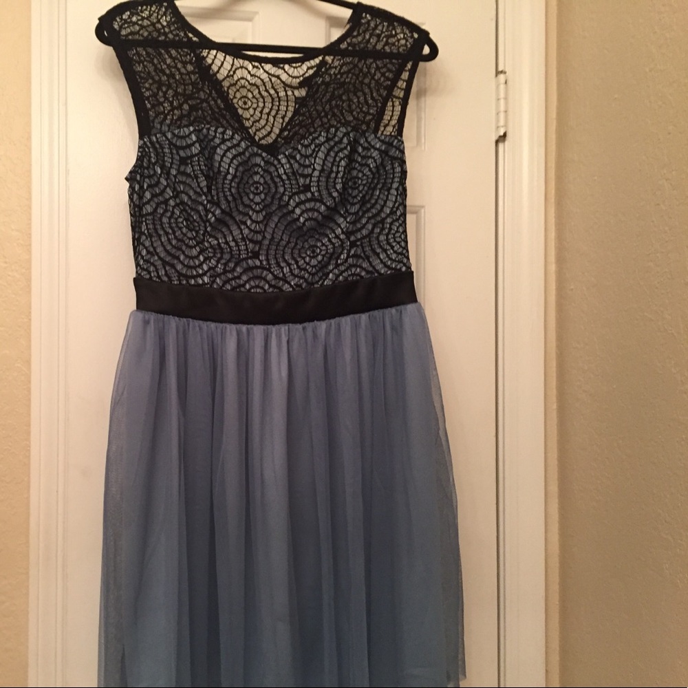 Blue tulle modcloth dress