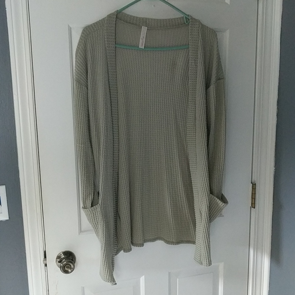 Sage green womens cardigan