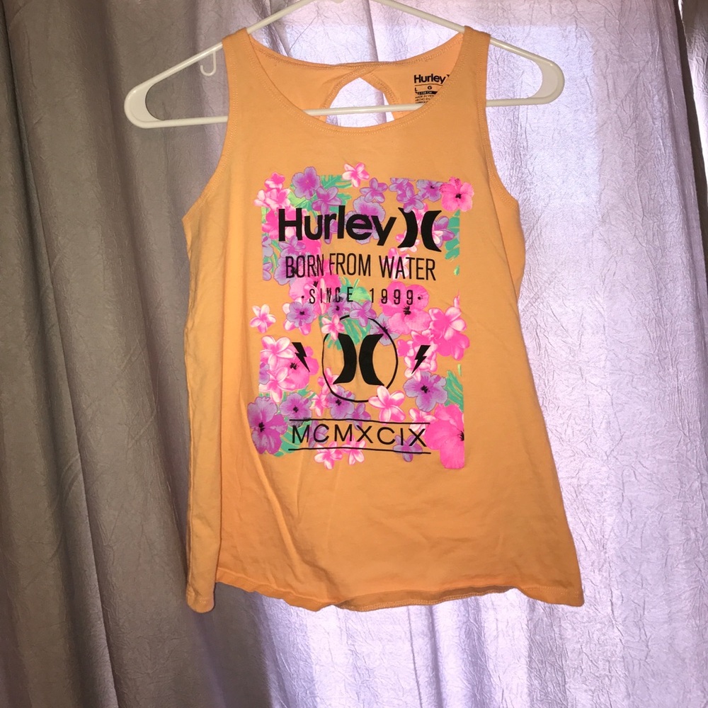 Orange Hurley girls tank top