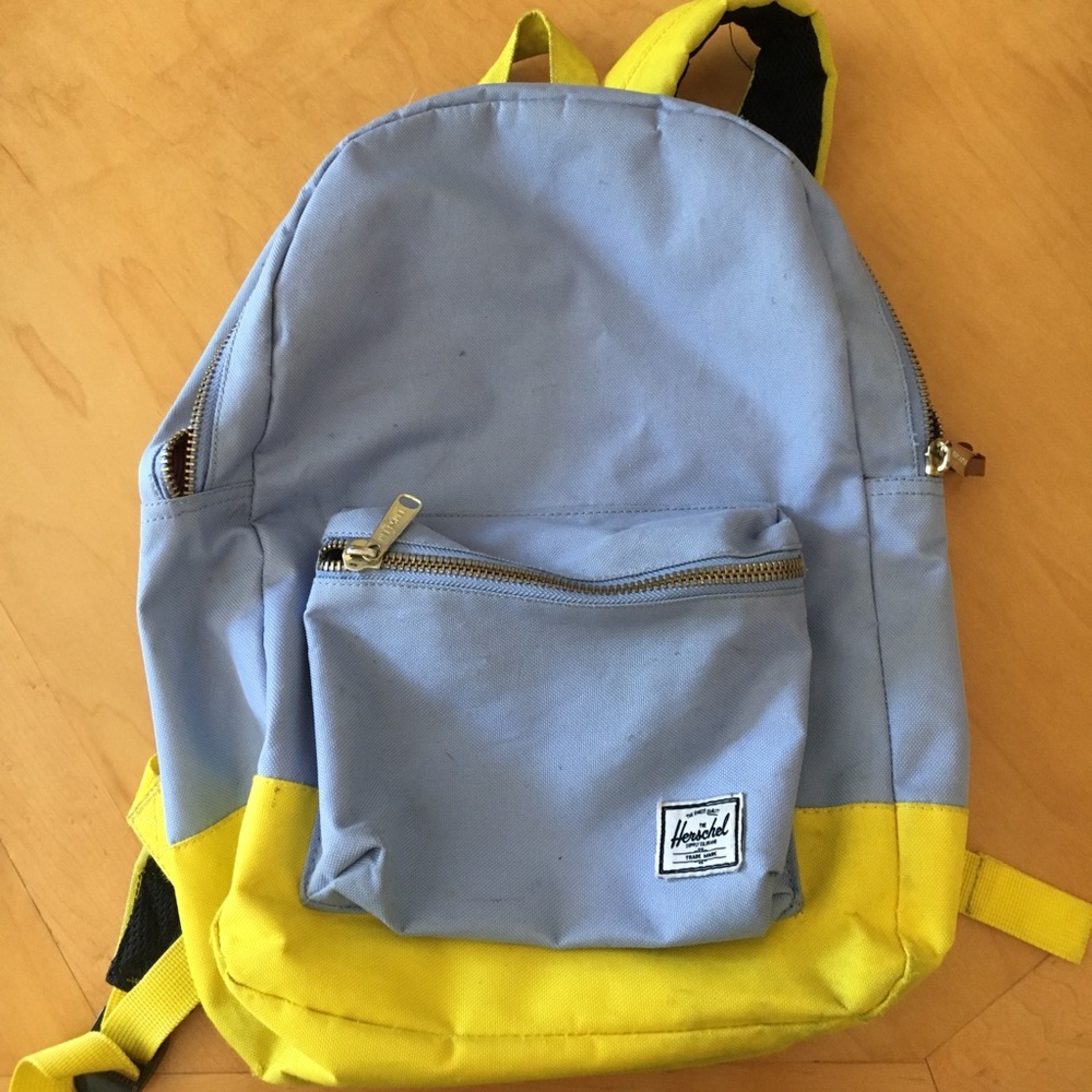 Herschel yellow and blue backpack