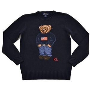 POLO RALPH LAUREN CREW NECK BEAR LOGO SWEATER