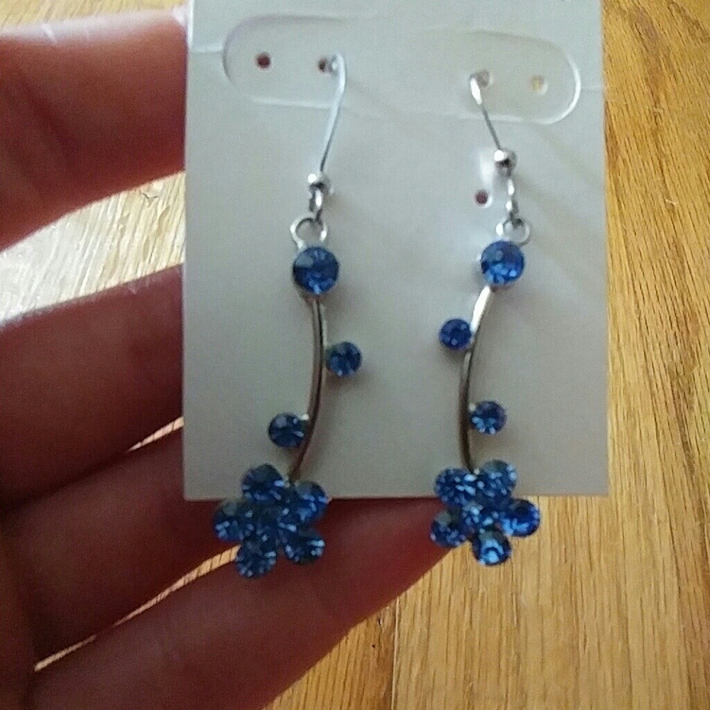 Beautiful blue earrings - Picture 2 of 2