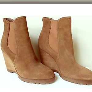 Michael Kors Suede Thea Wedge Ankle Bootie Size 8