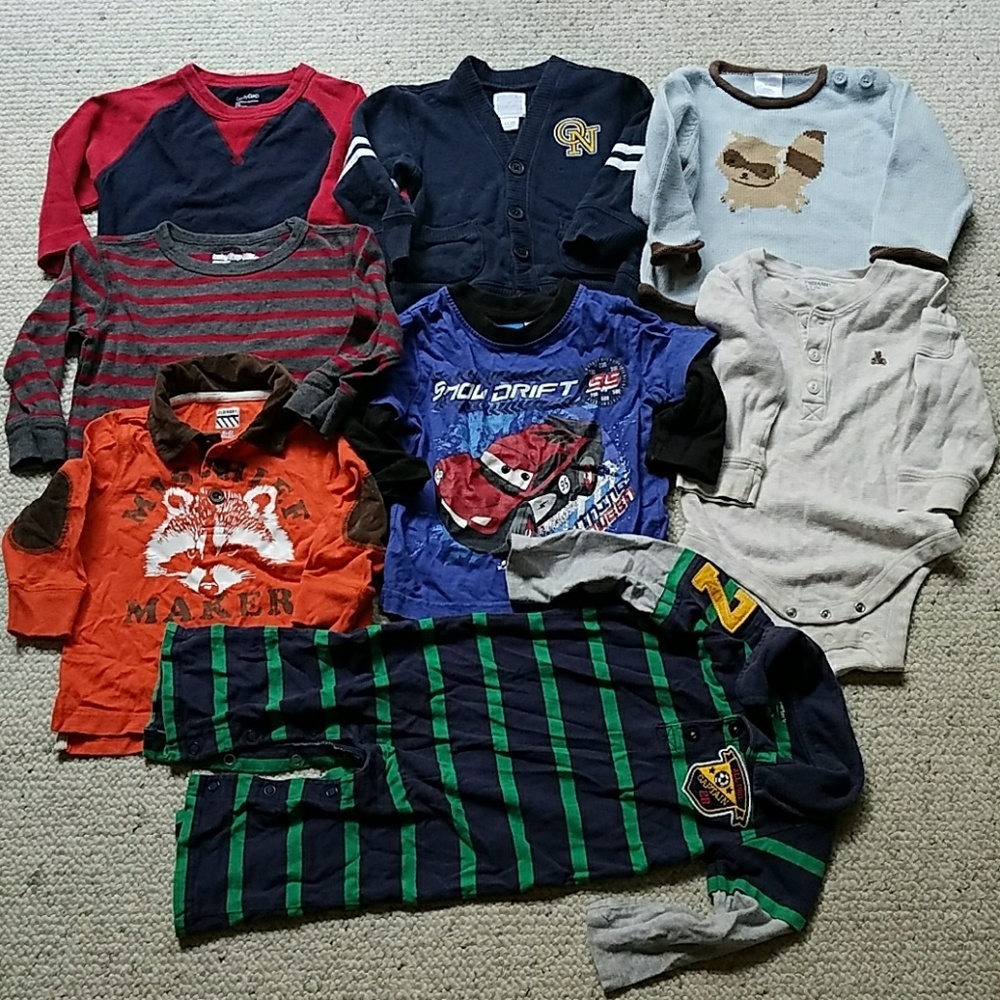Bundle 8pcs 12-18mos Fall/Winter Tops
