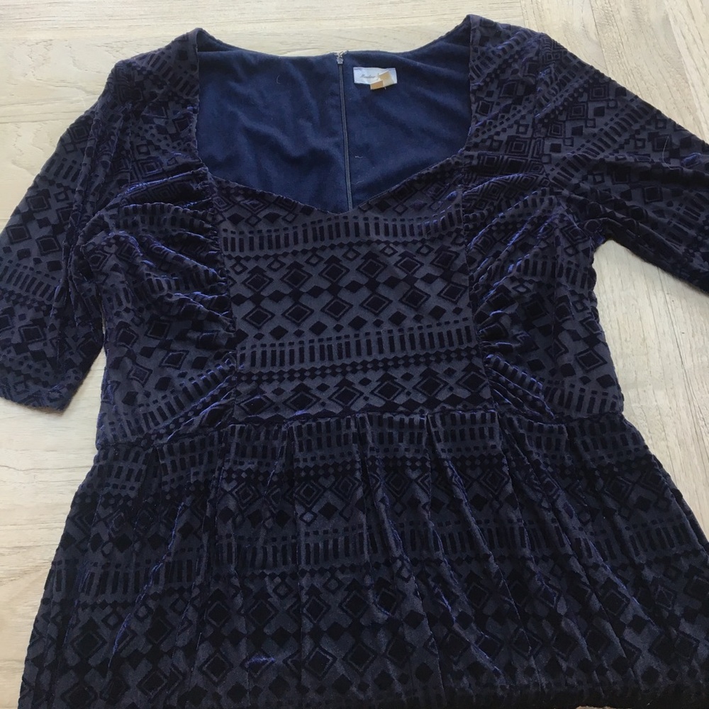 Anthropologie (Meadow Rue) size L velvet dress
