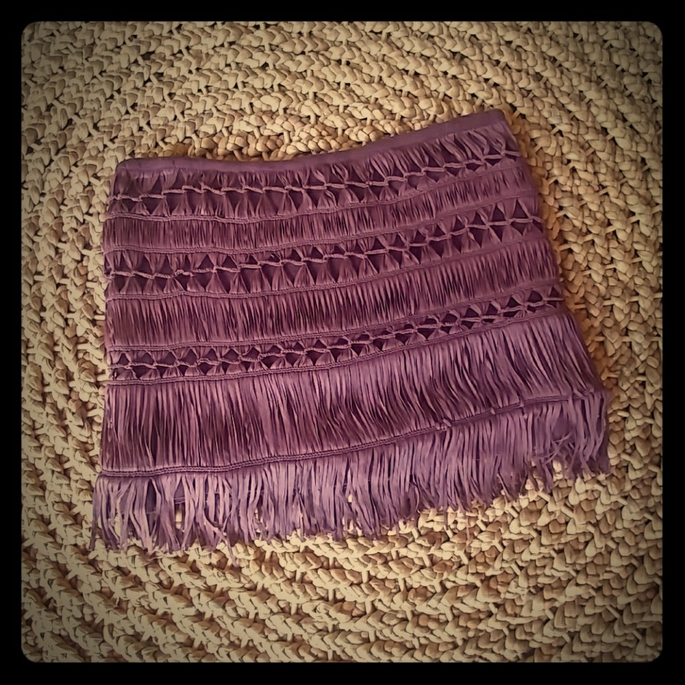 💙Fringe Mini Skirt