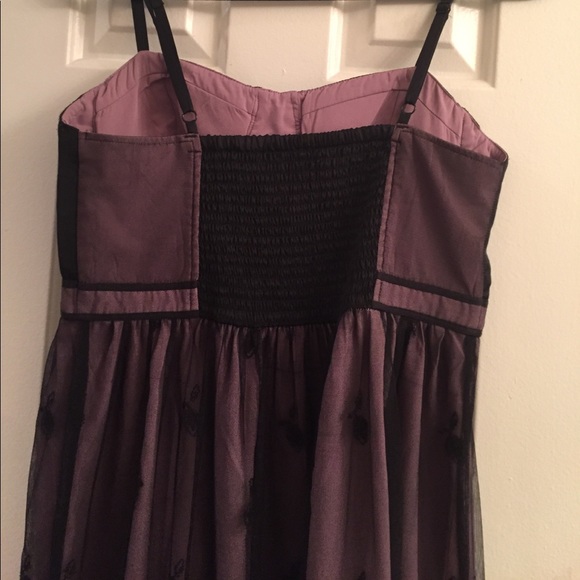 Purple and black lace embroidered dress - Picture 6 of 6