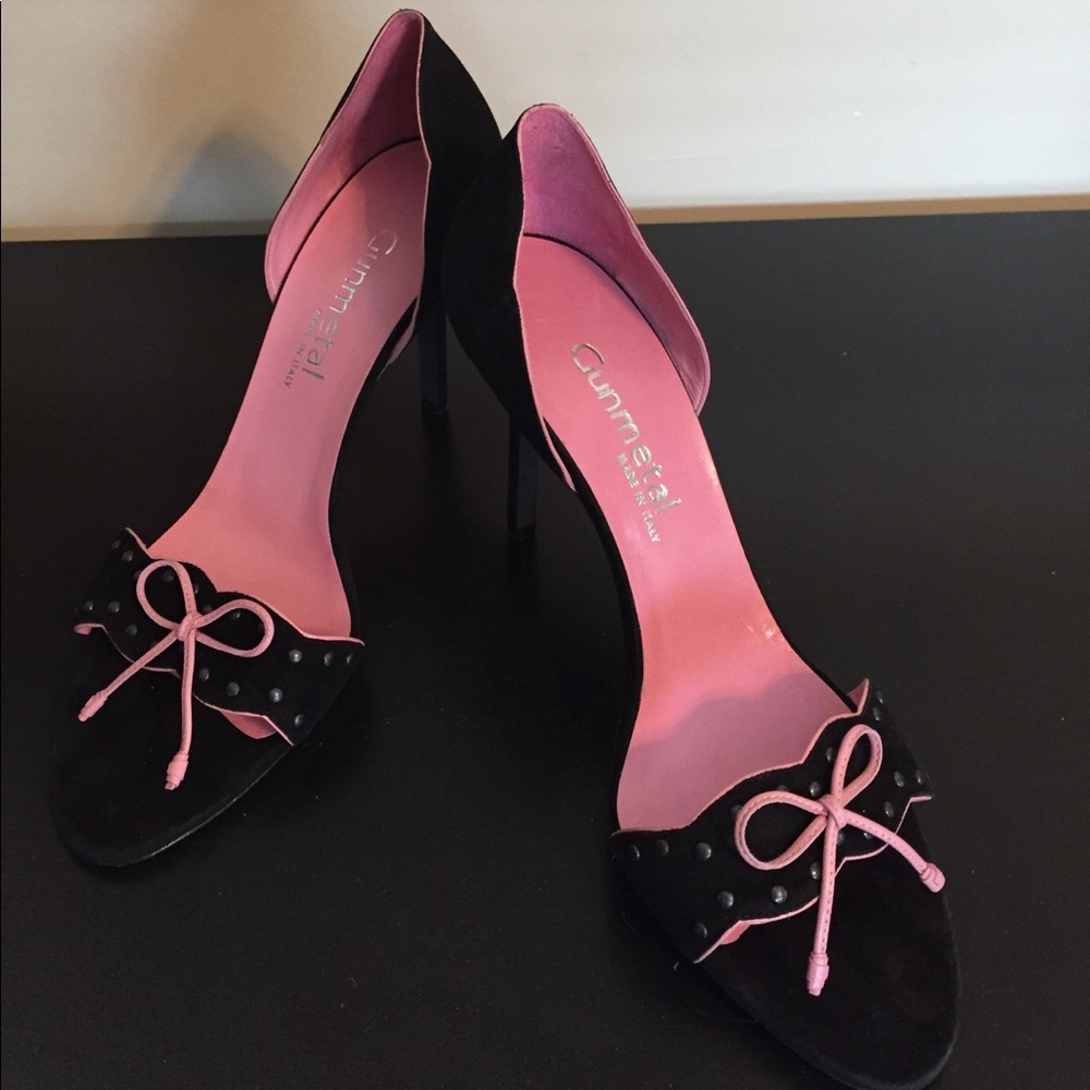 Gunmetal Black Suede Heel