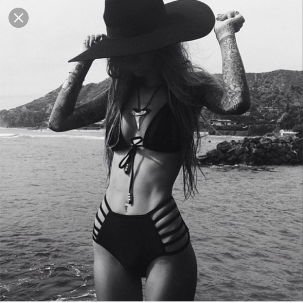 blue life highwaist bikini bottoms
