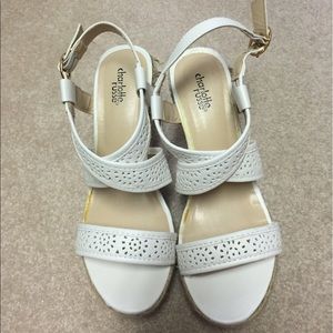 White wedges size 10