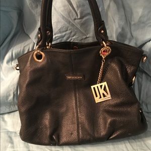 Joseph Katz leather handbag with gold harvest.