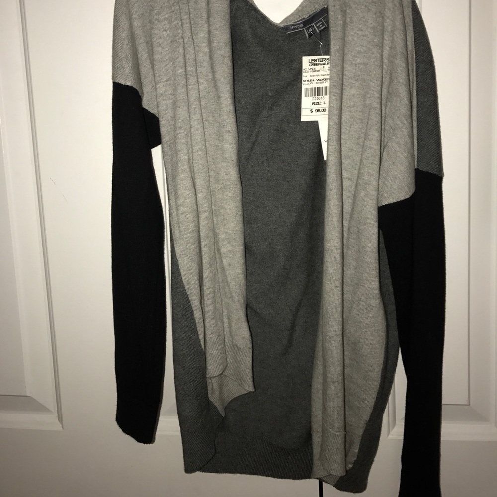 Size large kids: gray and black Vince sweater