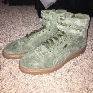 Brand New Olive Green Puma High Tops