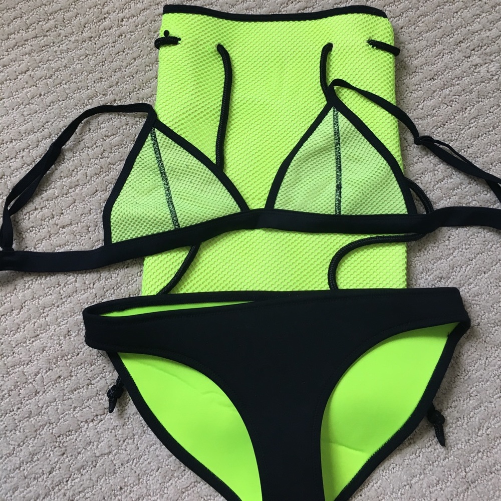 Triangl Swimwear (Full Lime Bikini Set)
